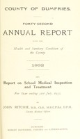 view [Report 1932] / Medical Officer of Health, Dumfries County Council.