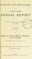 view [Report 1933] / Medical Officer of Health, Dumfries County Council.