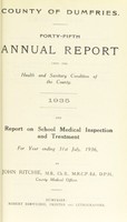 view [Report 1935] / Medical Officer of Health, Dumfries County Council.