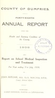 view [Report 1938] / Medical Officer of Health, Dumfries County Council.