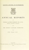 view [Report 1927] / Medical Officer of Health, Dunbarton County Council.