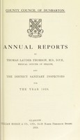 view [Report 1928] / Medical Officer of Health, Dunbarton County Council.