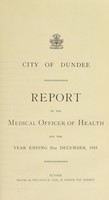 view [Report 1933] / Medical Officer of Health, Dundee City.