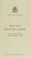 view [Report 1963] / Medical Officer of Health, Dundee City.