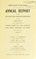 view [Report 1947] / Medical Officer of Health, East Lothian County Council.