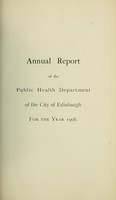 view [Report 1908] / Medical Officer of Health, Edinburgh City.