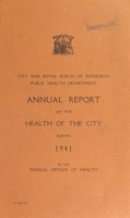 view [Report 1941] / Medical Officer of Health, Edinburgh City.