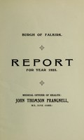 view [Report 1923] / Medical Officer of Health, Falkirk Burgh.