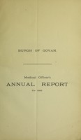 view [Report 1909] / Medical Officer of Health, Govan Burgh.