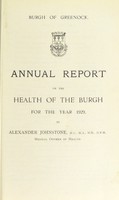 view [Report 1929] / Medical Officer of Health, Greenock Burgh.