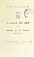 view [Report 1931] / Medical Officer of Health, Greenock Burgh.