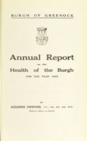 view [Report 1933] / Medical Officer of Health, Greenock Burgh.