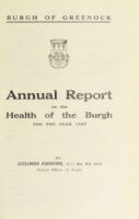 view [Report 1937] / Medical Officer of Health, Greenock Burgh.