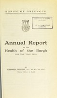 view [Report 1938] / Medical Officer of Health, Greenock Burgh.