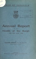 view [Report 1939] / Medical Officer of Health, Greenock Burgh.