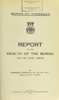 view [Report 1940-1944] / Medical Officer of Health, Greenock Burgh.