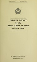 view [Report 1953] / Medical Officer of Health, Inverness County Council.