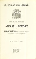 view [Report 1923] / Medical Officer of Health, Johnstone Burgh.