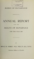 view [Report 1940] / Medical Officer of Health, Kilmarnock.