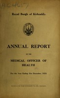 view [Report 1923] / Medical Officer of Health, Kirkcaldy.