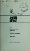 view [Report 1971] / Medical Officer of Health, Kirkcaldy.