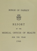 view [Report 1966] / Medical Officer of Health, Paisley Burgh.