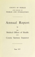 view [Report 1957] / Medical Officer of Health, Peebleshire County Council.