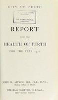 view [Report 1950] / Medical Officer of Health, Perth City.