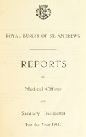 view [Report 1931] / Medical Officer of Health, St Andrews.