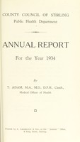 view [Report 1934] / Medical Officer of Health, Stirling County Council.