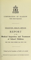 view [Report 1943] / School Medical Officer of Health, Glasgow.