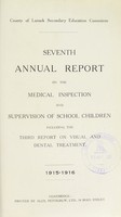 view [Report 1915] / School Medical Officer of Health, Lanark County Council.