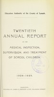 view [Report 1928] / School Medical Officer of Health, Lanark County Council.