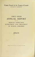 view [Report 1954] / School Medical Officer of Health, Lanark County Council.