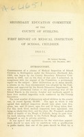 view [Report 1910-1911] / School Medical Officer of Health, Stirling County Council.