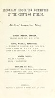 view [Report 1913] / School Medical Officer of Health, Stirling County Council.