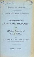 view [Report 1926] / School Medical Officer of Health, Stirling County Council.