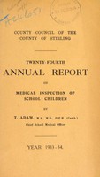 view [Report 1933] / School Medical Officer of Health, Stirling County Council.