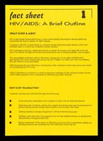 view Fact sheet. 1, HIV/AIDS: a brief outline / Michele Oliver, Lewisham HIV Unit.