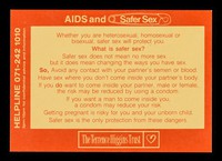 view AIDS and safer sex ... : AIDS and safer drugs / The Terrence Higgins Trust.