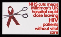 view NHS cuts mean Mildmay's UK hospital could close leaving HIV patients without vital care : Save Our Service : text SOSM10 £3 to 70070 to help Save Our Service /cMildmay.