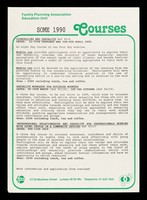 view Some 1990 courses / Family Planning Association Education Unit.