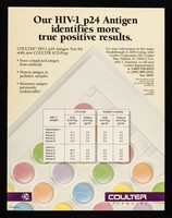 view Our HIV-1 p24 Antigen identifies more true positive results : Coulter HIV-1 p24 antigen test kit with new Coulter ICD-Prep ... / Coulter Cytometry.