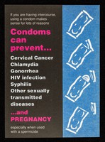 view If you are having intercourse, using a condom makes sense for lots of reasons : condoms can prevent cervical cancer, chlamydia, gonorrhea, HIV infection, syphilis, other sexually transmitted diseases ... and pregnancy, especially when used with a spermicide.