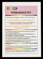 view Permanence psy : la permanence psychologique du Centre LGBT Paris IDF propose des consultations anonymes et gratuites ... / Centre LGBT Paris Île-de-France.