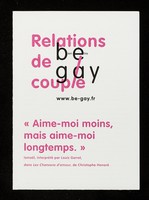 view Relations de couple : be gay : bien être / Crips Île-de-France.