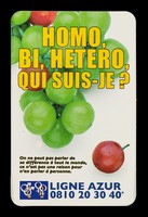 view Homo, bi, hétéro, qui suis-je? : on ne peut pas parler de sa différence à tout le monde, ce n'est pas une raison pour n'en parler à personne / Ligne Azur.