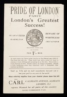 view "Pride of London" Paste : London's greatest success!.