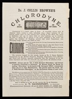 view Dr. J. Collis Browne's Chlorodyne : the original and only genuine.