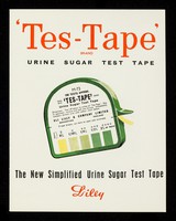 view 'Tes-Tape' : urine sugar test tape.